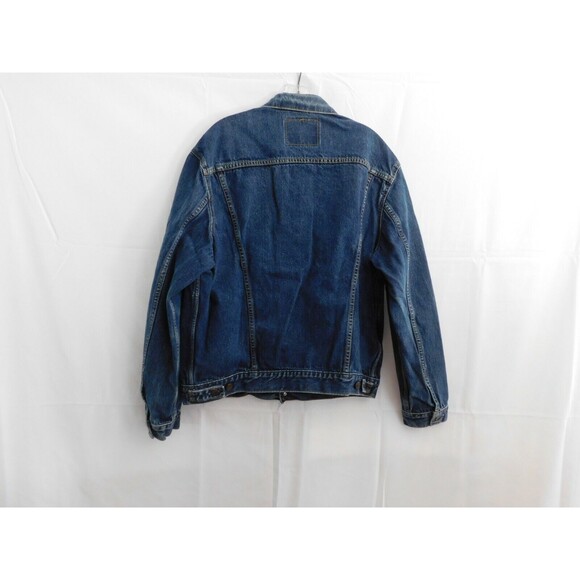 Men Levi Strauss & Co Denim Jacket Biker Blue Cotton Button Breathable Size XL - Picture 2 of 10